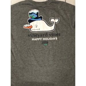 Vineyard Vines T-Shirt  Happy Holidays  Boys Sz L 16 Christmas